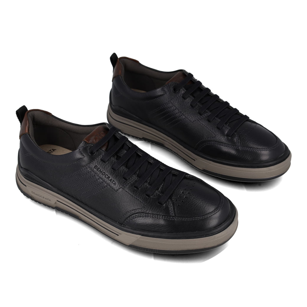 Democrata Tenis Casual 2640101-001 Preto Couro_7__27